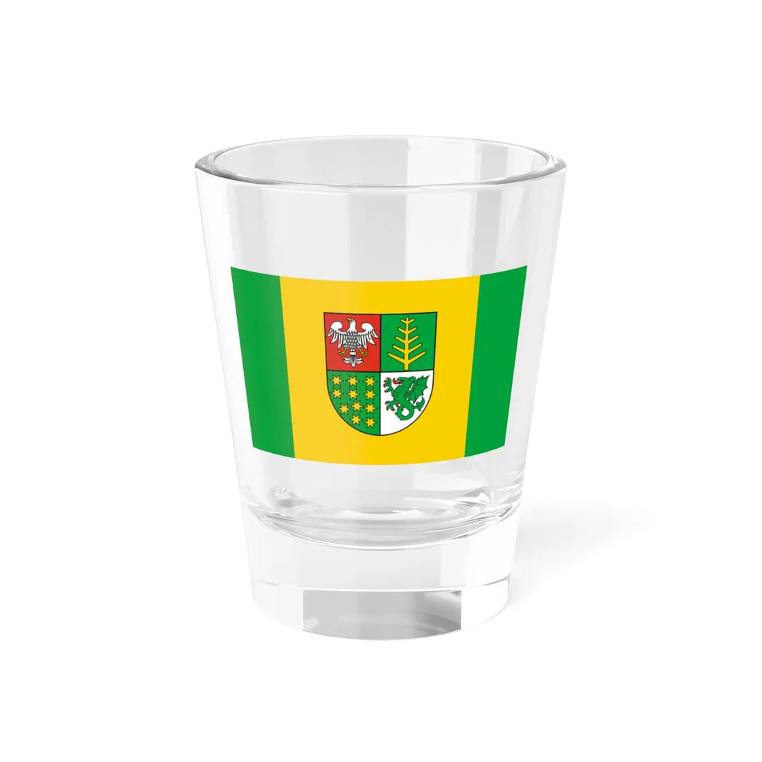 POL powiat ostrowski mazowiecki flag (Poland) Shot Glass 1.5oz 1.5oz - Go Mug Yourself