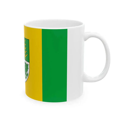 POL powiat ostrowski mazowiecki flag (Poland) White Coffee Mug - Go Mug Yourself