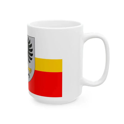 POL powiat oswiecimski flag (Poland) White Coffee Mug - Go Mug Yourself