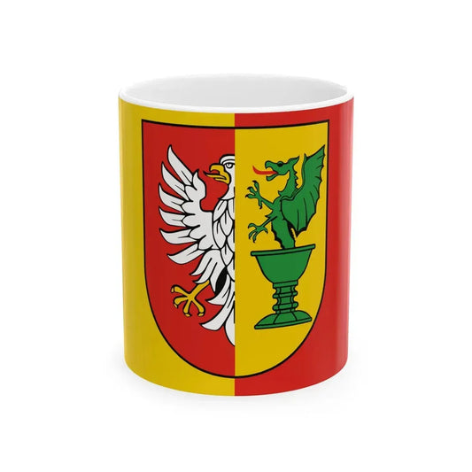 POL powiat otwocki flag 1 (Poland) White Coffee Mug 11oz - Go Mug Yourself