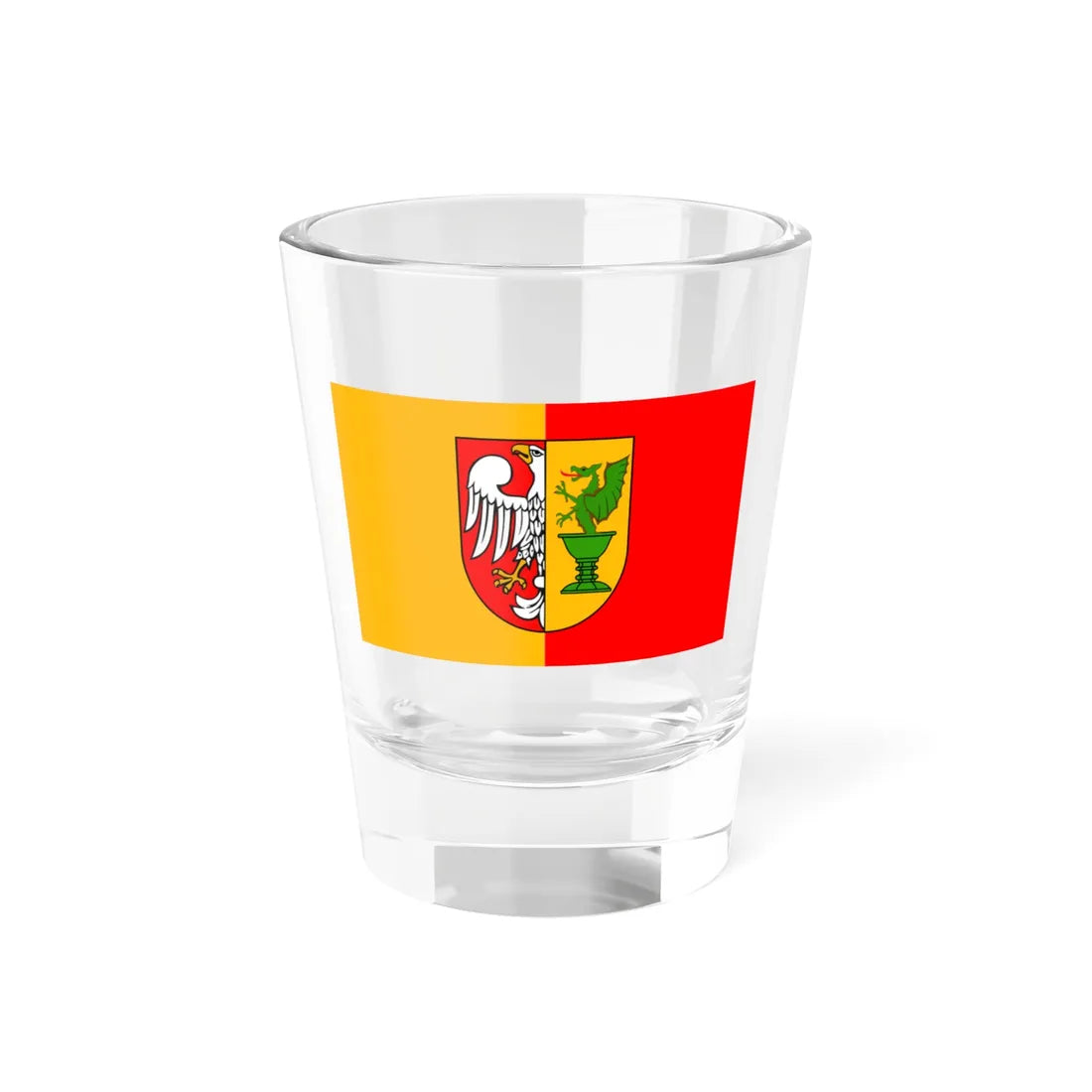 POL powiat otwocki flag (Poland) Shot Glass 1.5oz 1.5oz - Go Mug Yourself