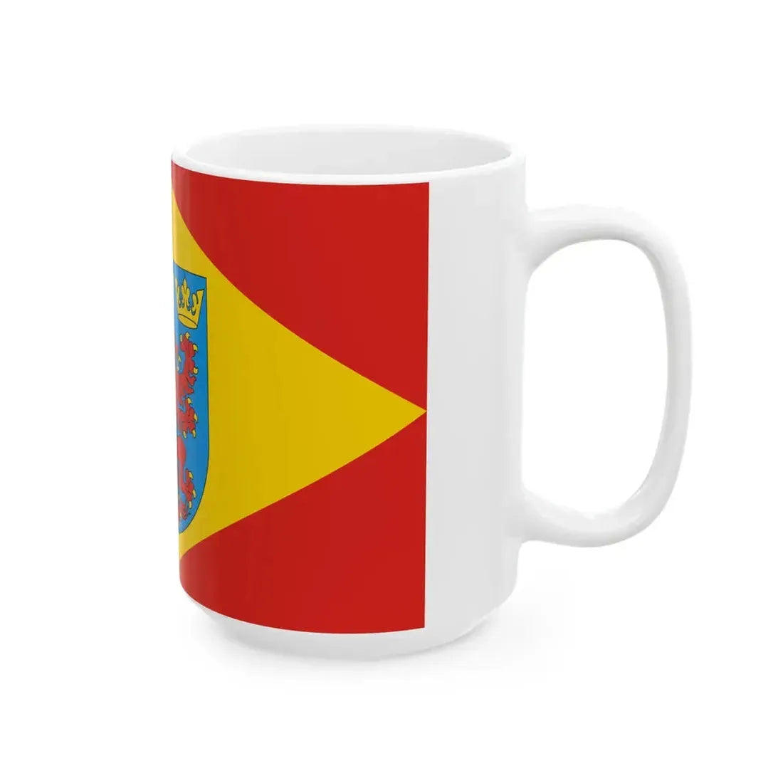 POL powiat pabianicki flag 1 (Poland) White Coffee Mug - Go Mug Yourself