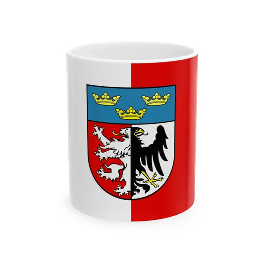 POL powiat pabianicki flag (Poland) White Coffee Mug 11oz - Go Mug Yourself
