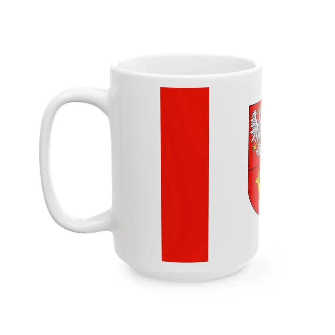 POL powiat parczewski flag 2000-2024 (Poland) White Coffee Mug - Go Mug Yourself