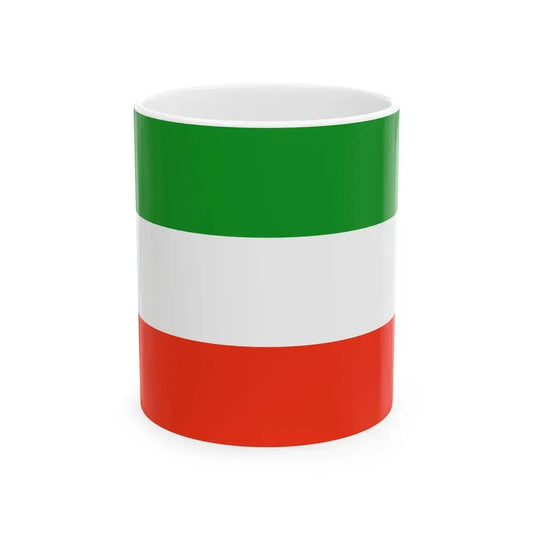 POL powiat piotrkowski flag (Poland) White Coffee Mug 11oz - Go Mug Yourself