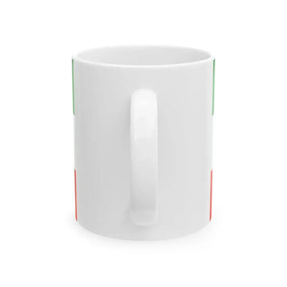 POL powiat piotrkowski flag (Poland) White Coffee Mug - Go Mug Yourself