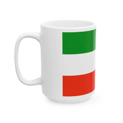 POL powiat piotrkowski flag (Poland) White Coffee Mug - Go Mug Yourself