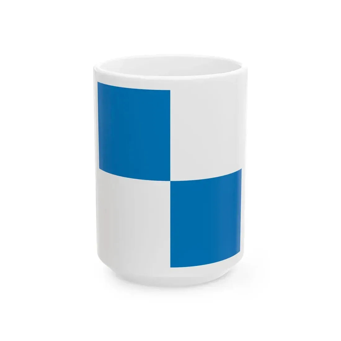POL powiat policki flag (Poland) White Coffee Mug 15oz - Go Mug Yourself
