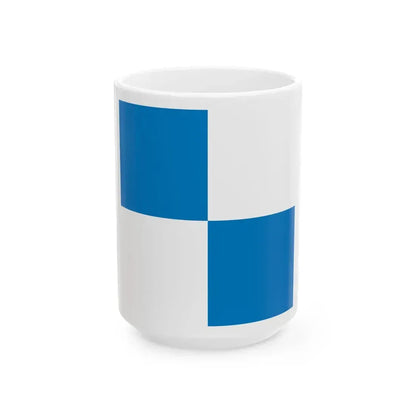 POL powiat policki flag (Poland) White Coffee Mug 15oz - Go Mug Yourself