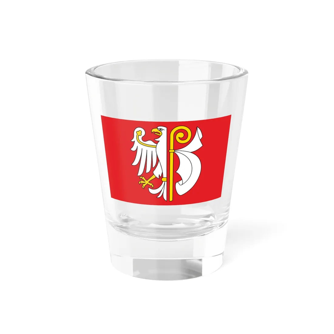 POL powiat płonski flag (Poland) Shot Glass 1.5oz 1.5oz - Go Mug Yourself