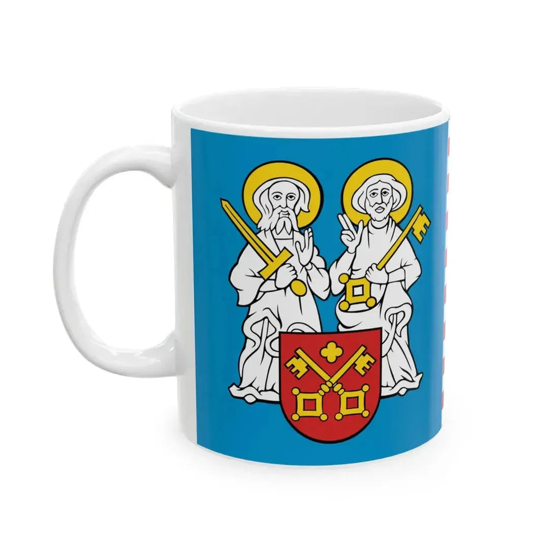 POL powiat poznanski flag (Poland) White Coffee Mug - Go Mug Yourself