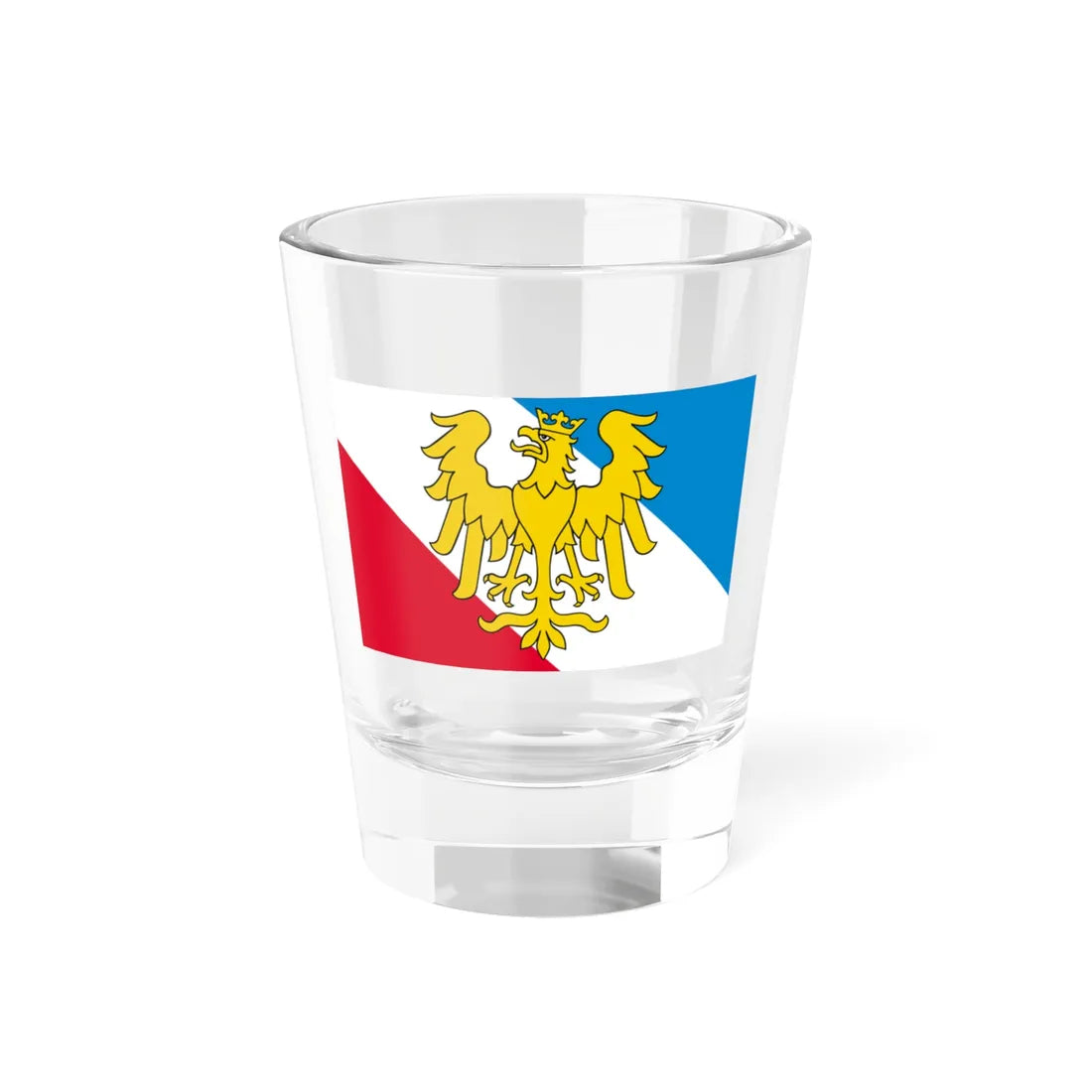 POL powiat prudnicki flag (Poland) Shot Glass 1.5oz 1.5oz - Go Mug Yourself
