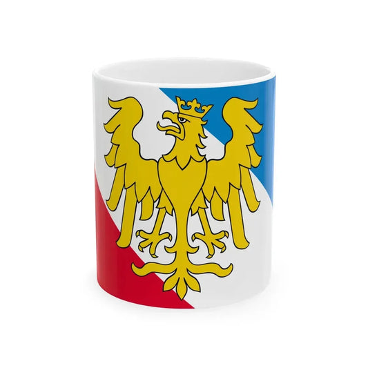 POL powiat prudnicki flag (Poland) White Coffee Mug 11oz - Go Mug Yourself