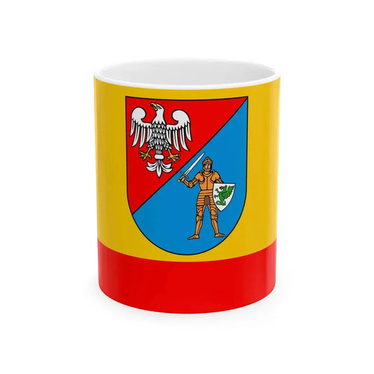POL powiat pruszkowski flag (Poland) White Coffee Mug 11oz - Go Mug Yourself