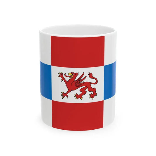 POL powiat pyrzycki flag (Poland) White Coffee Mug 11oz - Go Mug Yourself