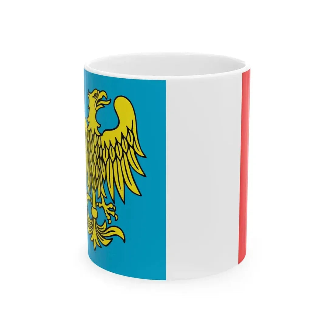 POL powiat raciborski flag (Poland) White Coffee Mug 11oz - Go Mug Yourself