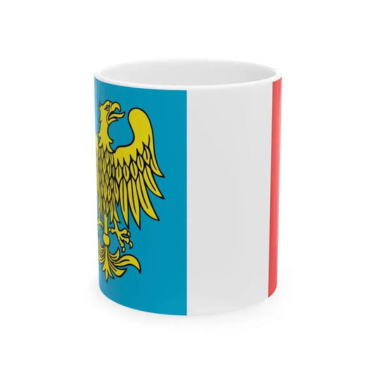 POL powiat raciborski flag (Poland) White Coffee Mug 11oz - Go Mug Yourself