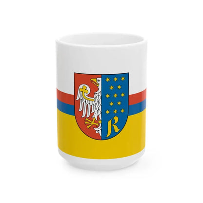 POL powiat radomski flag (Poland) White Coffee Mug 15oz - Go Mug Yourself