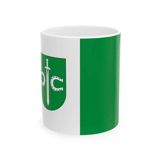 POL Pruszcz flag (Poland) White Coffee Mug 11oz - Go Mug Yourself