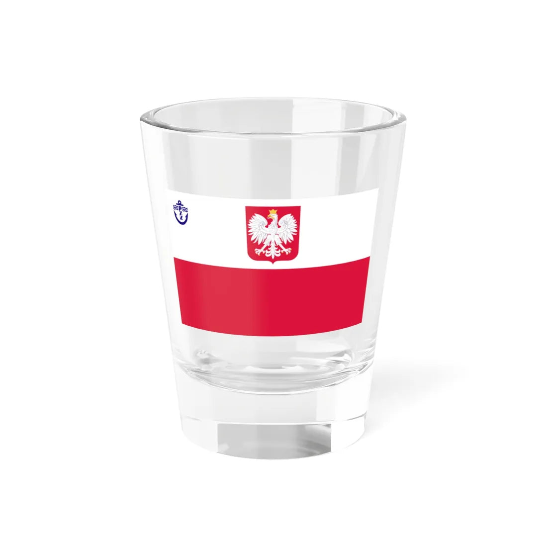 POL PZZ ensign (Poland) Shot Glass 1.5oz 1.5oz - Go Mug Yourself