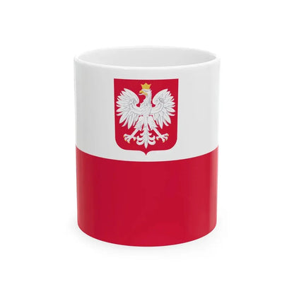POL PZZ ensign (Poland) White Coffee Mug 11oz - Go Mug Yourself