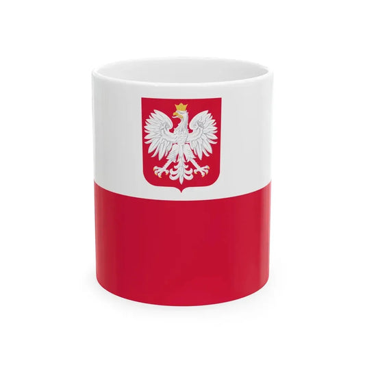 POL PZZ ensign (Poland) White Coffee Mug 11oz - Go Mug Yourself