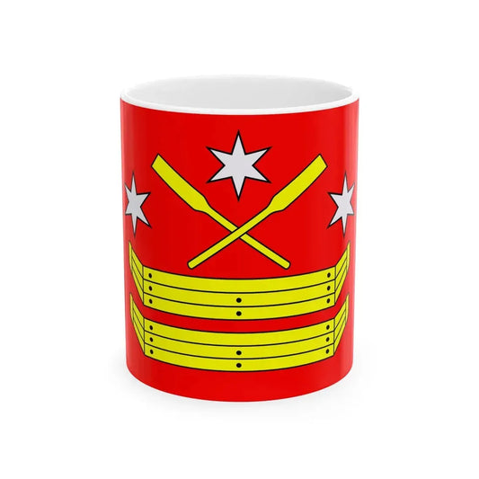 POL Rogowo flag (Poland) White Coffee Mug 11oz - Go Mug Yourself