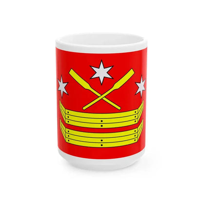 POL Rogowo flag (Poland) White Coffee Mug 15oz - Go Mug Yourself