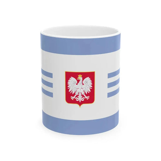POL Sea Fisheries Administration flag 2002 (Poland) White Coffee Mug 11oz - Go Mug Yourself