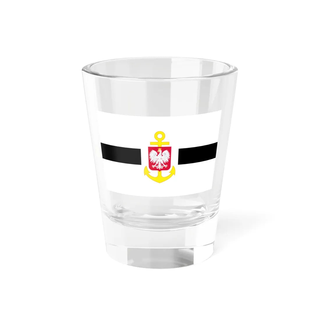 POL service flag black (Poland) Shot Glass 1.5oz 1.5oz - Go Mug Yourself