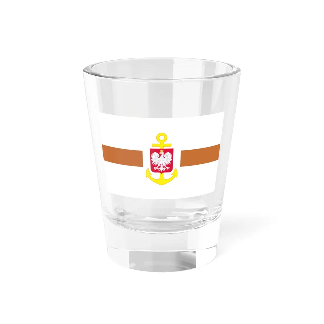 POL service flag brown (Poland) Shot Glass 1.5oz 1.5oz - Go Mug Yourself