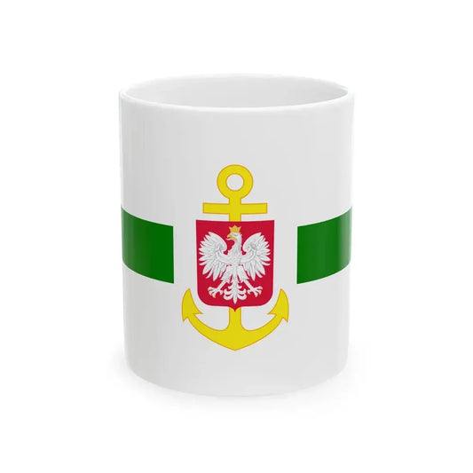 POL service flag green (Poland) White Coffee Mug 11oz - Go Mug Yourself
