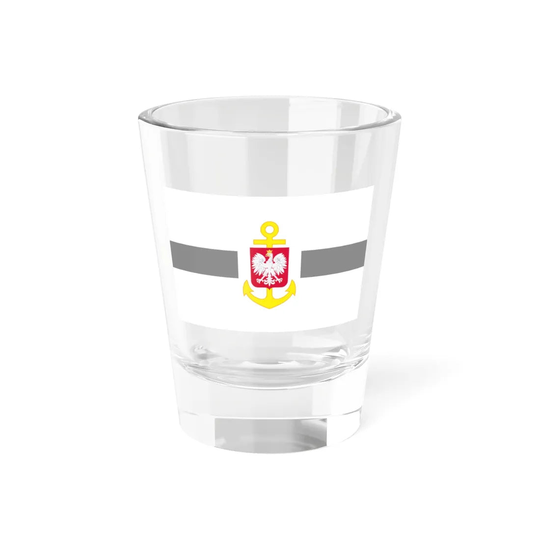 POL service flag grey (Poland) Shot Glass 1.5oz 1.5oz - Go Mug Yourself