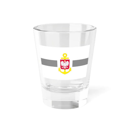 POL service flag grey (Poland) Shot Glass 1.5oz 1.5oz - Go Mug Yourself