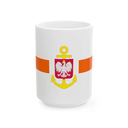 POL service flag orange (Poland) White Coffee Mug 15oz - Go Mug Yourself