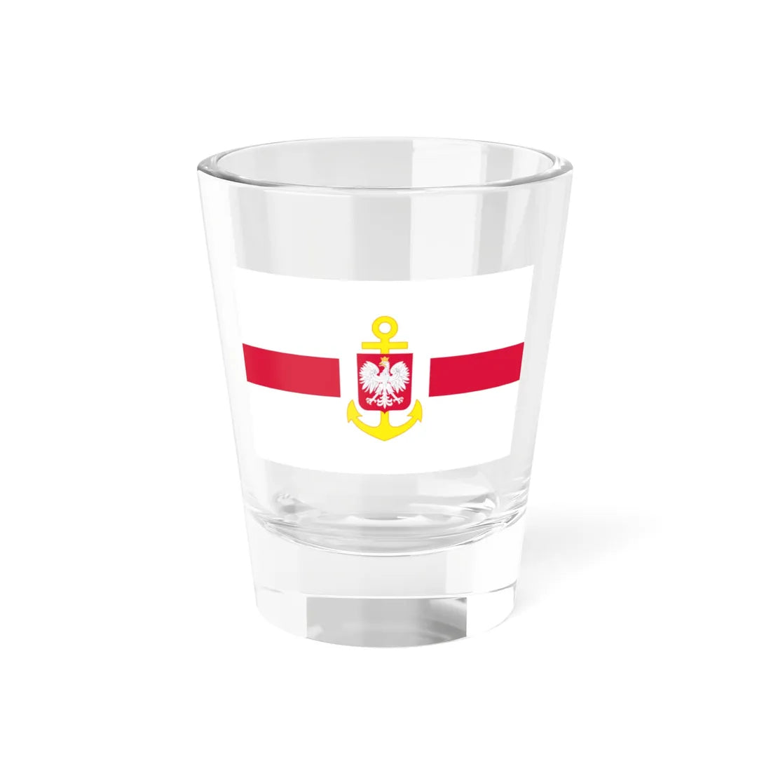POL service flag red (Poland) Shot Glass 1.5oz 1.5oz - Go Mug Yourself