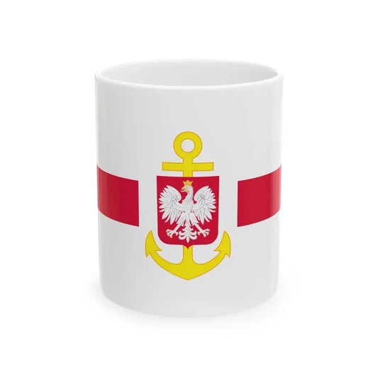 POL service flag red (Poland) White Coffee Mug 11oz - Go Mug Yourself