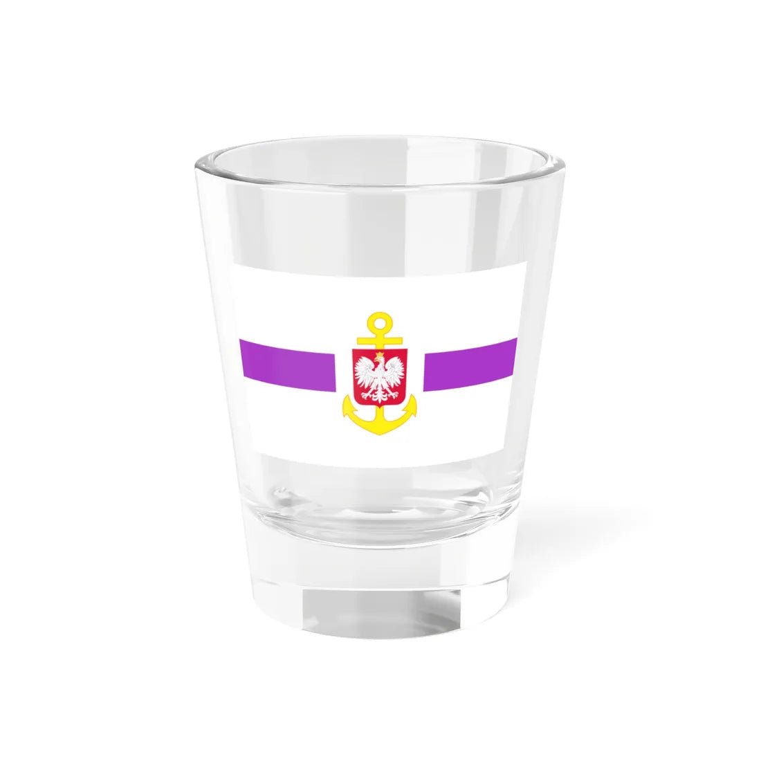 POL service flag violet (Poland) Shot Glass 1.5oz 1.5oz - Go Mug Yourself