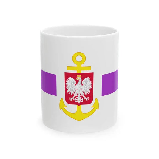 POL service flag violet (Poland) White Coffee Mug 11oz - Go Mug Yourself