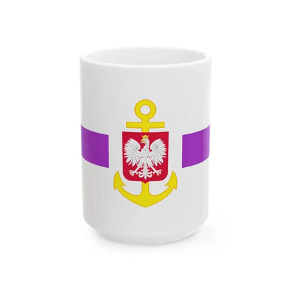 POL service flag violet (Poland) White Coffee Mug 15oz - Go Mug Yourself