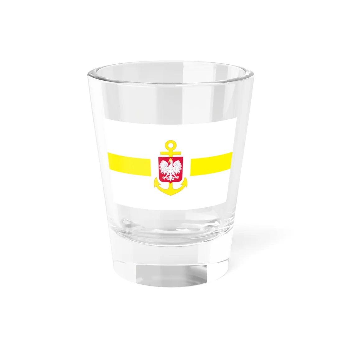 POL service flag yellow (Poland) Shot Glass 1.5oz 1.5oz - Go Mug Yourself