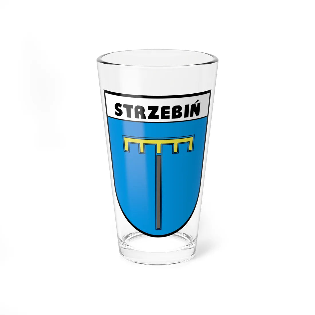 POL Strzebiń COA (Poland) (Coat of Arms) Pint Glass 16oz 16oz - Go Mug Yourself