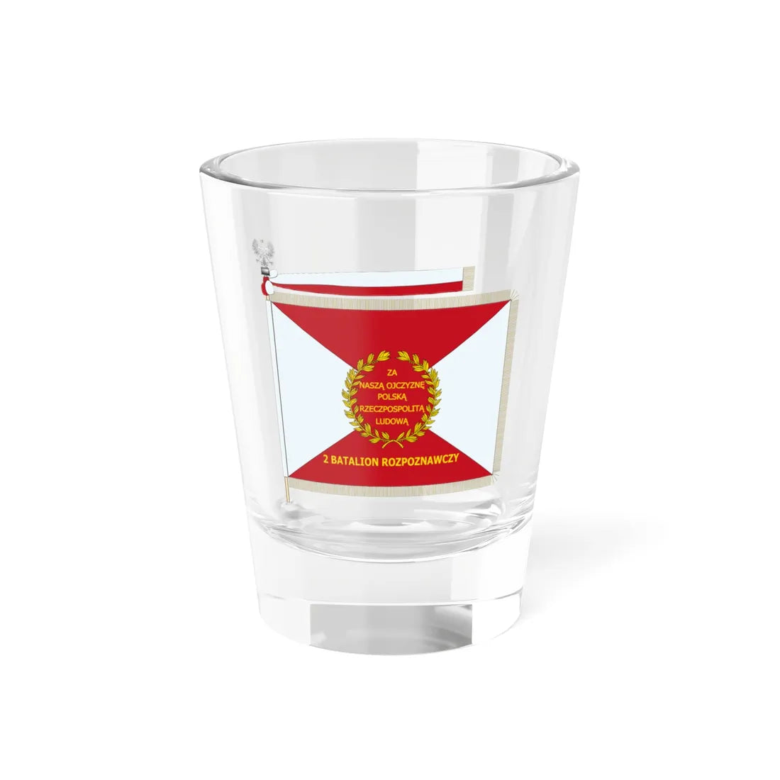 POL Sztandar 2 BR Strona Lewa (Poland) Shot Glass 1.5oz 1.5oz - Go Mug Yourself