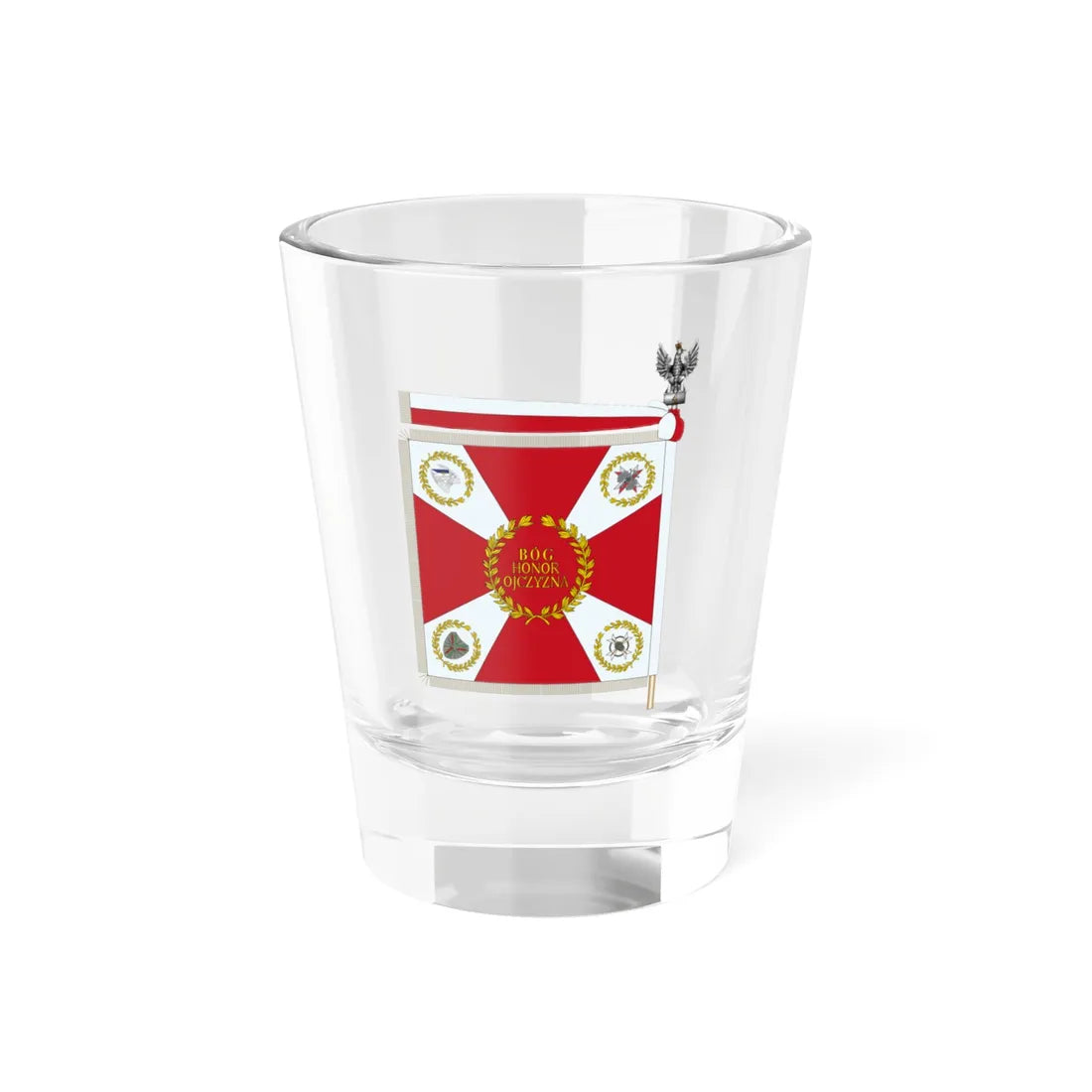 POL Sztandar 4 BKPanc Strona Lewa (Poland) Shot Glass 1.5oz 1.5oz - Go Mug Yourself