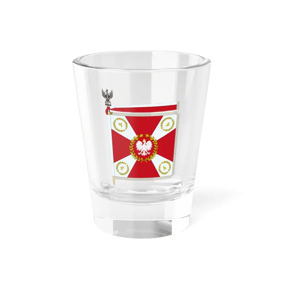 POL Sztandar 4 BKPanc Strona Prawa (Poland) Shot Glass 1.5oz 1.5oz - Go Mug Yourself