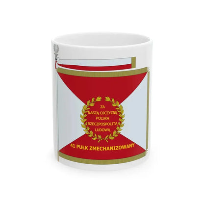 POL Sztandar 41 PZ Strona Lewa (Poland) White Coffee Mug 11oz - Go Mug Yourself