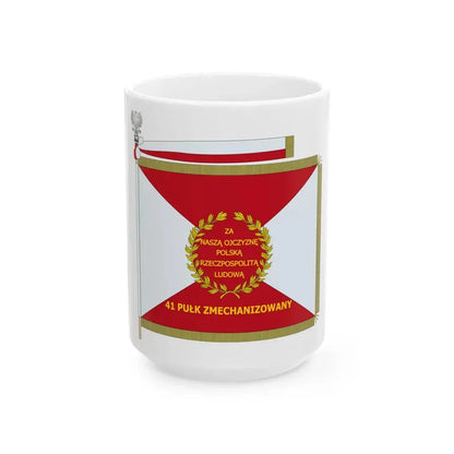 POL Sztandar 41 PZ Strona Lewa (Poland) White Coffee Mug 15oz - Go Mug Yourself