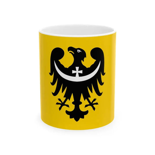 POL woj dolnoslaskie FLAG 2009 (Poland) White Coffee Mug 11oz - Go Mug Yourself