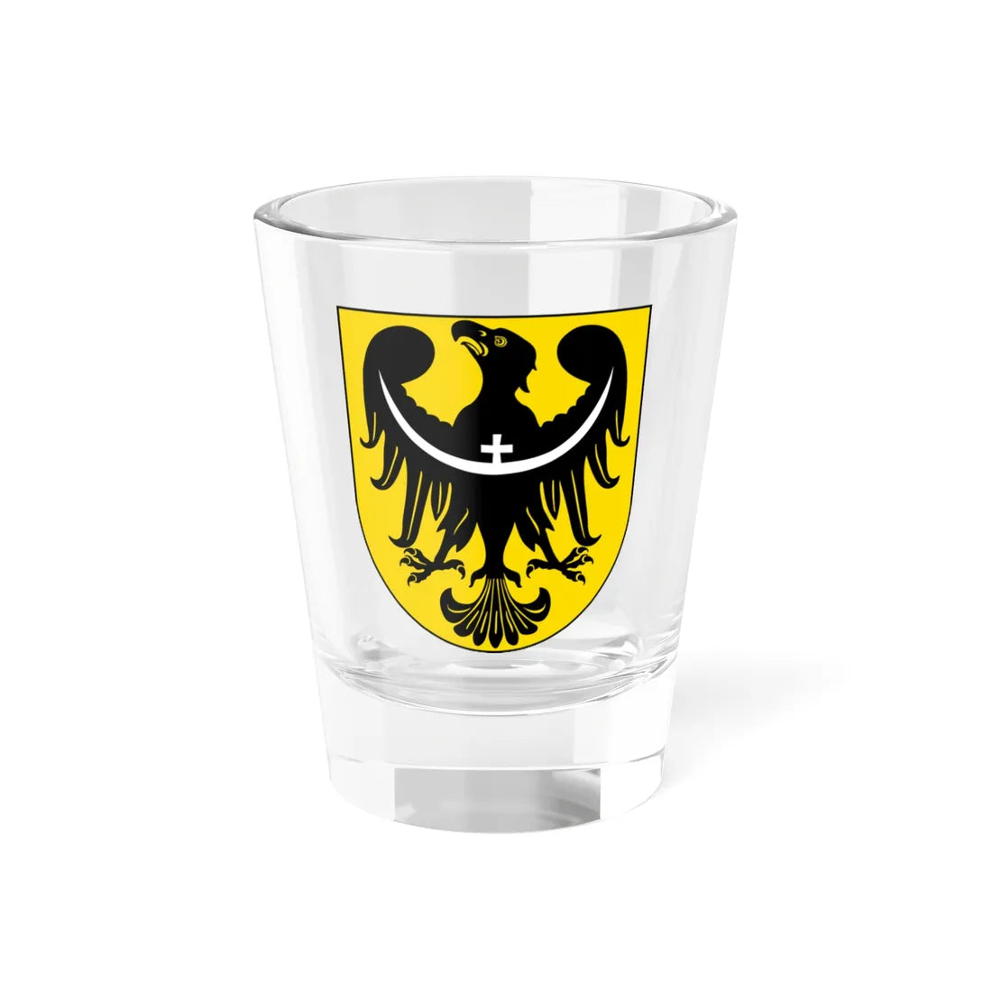 POL województwo dolnośląskie COA 2000 - 2009 (Poland) (Coat of Arms) Shot Glass 1.5oz 1.5oz - Go Mug Yourself