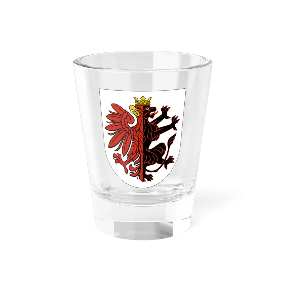 POL województwo kujawsko-pomorskie COA (Poland) (Coat of Arms) Shot Glass 1.5oz 1.5oz - Go Mug Yourself